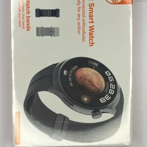 Montre ConnectĂ©e Sport MG-WH12 â Smartwatch Bluetooth avec Appels, 3 Bracelets Inclus, Design Rond ĂlĂ©gant