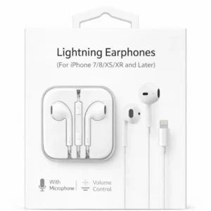 Compatible - Écouteurs filaires Lightning avec micro iPhone