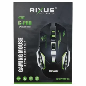 RIXUS - Souris gaming rechargeable G-PRO RXWM210 Noir / Vert