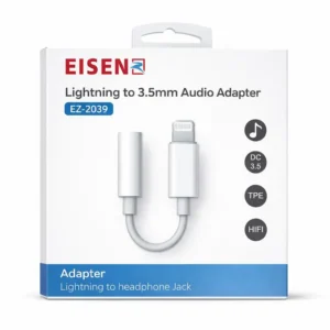 EisenZ - Adaptateur Lightning vers Jack 3.5 mm Audio (EZ-2039)
