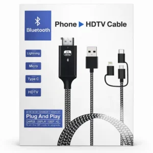 Plug And Play - Câble HDMI Phone Lightning Micro USB USB-C 2K 60Hz