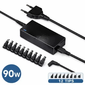 M - Chargeur universel pour ordinateur portable 90W avec 12 embouts